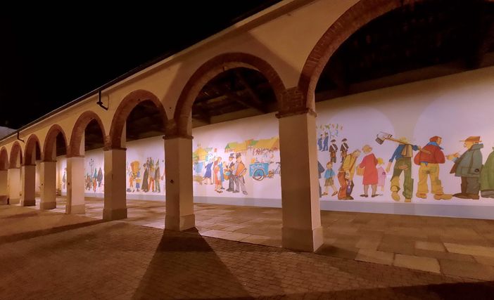 Il rendering del murale Il rendering del murale