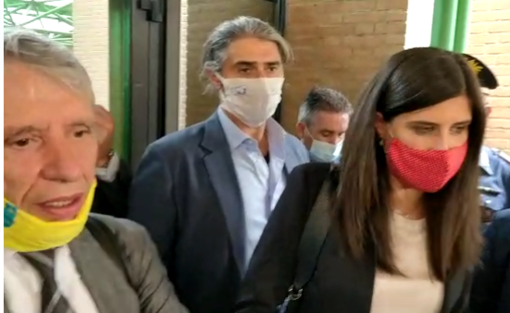 Chiara Appendino con il suo avvocato, Chiappero