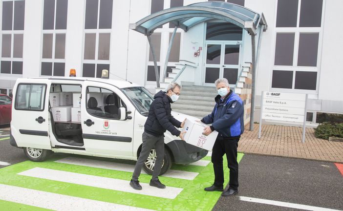 La Basf di Villanova dona 13 pacchi dono per le famiglie del territorio