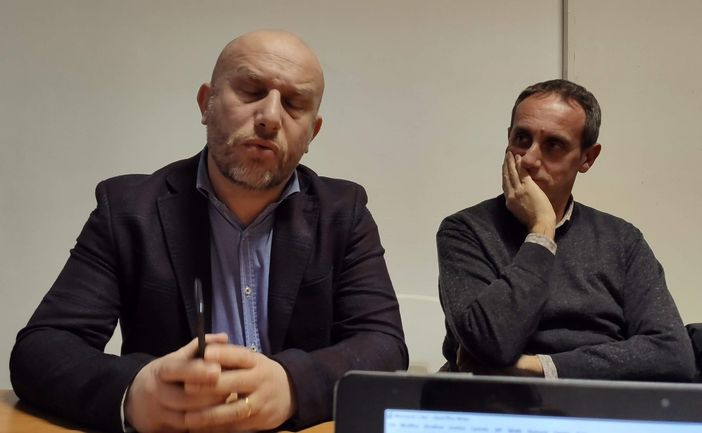 Spata (in primo piano) con il collega e capogruppo Massimo Cerruti