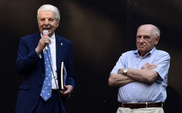 Don Berzano con Piercarlo Grimaldi