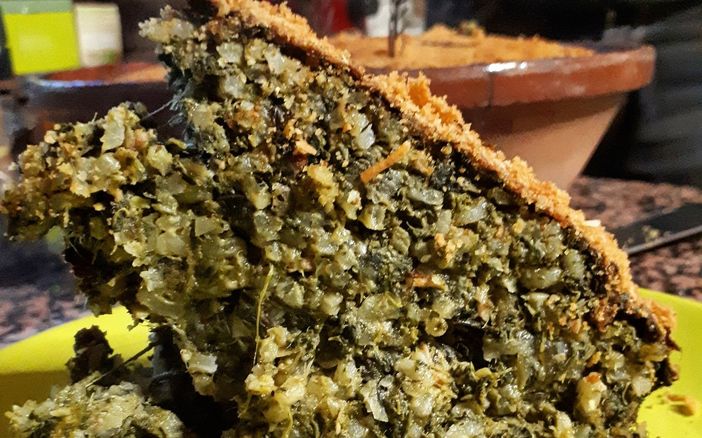 Torta verde di Cortiglione, opera di Claudia, madre di uno degli organizzatori dell'evento a tema, Nico Banchini