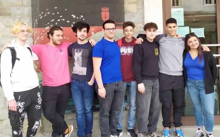 Gli studenti che hanno partecipato al viaggio studio in Friuli