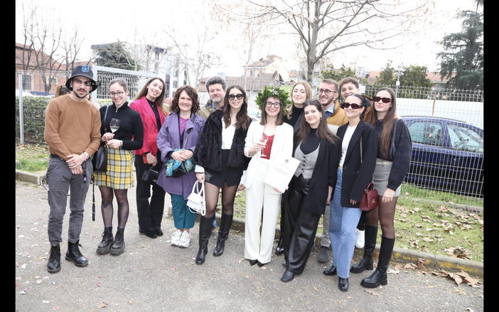 Il  gruppo del mattino all’uscita dall’aula magna Il  gruppo del mattino all’uscita dall’aula magna
