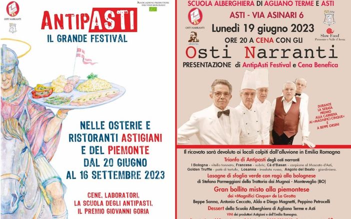 Con la cena benefica per gli alluvionati dell'Emilia, prende il via AntiPasti Festival, rassegna dedicata agli antipasti Con la cena benefica per gli alluvionati dell'Emilia, prende il via AntiPasti Festival, rassegna dedicata agli antipasti