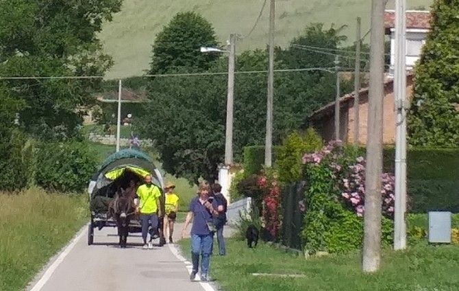 Nell'Astigiano con carretto e asinella verso la Palestina. La bella storia della famiglia Najmeddin