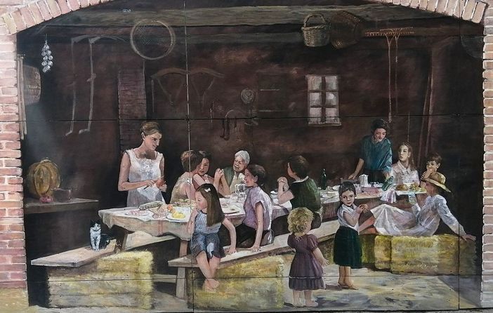 Uno dei ventinove murales di Fontanile Uno dei ventinove murales di Fontanile