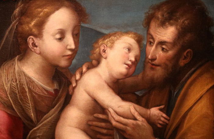 Particolare di una delle opere di Guglielmo Caccia esposte a Palazzo Mazzetti