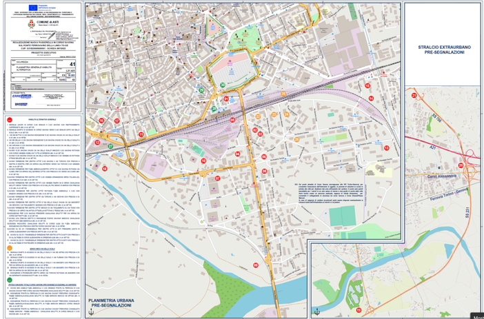 La mappa della viabilità alternativa (versione in alta definizione in pdf allegata all'articolo)