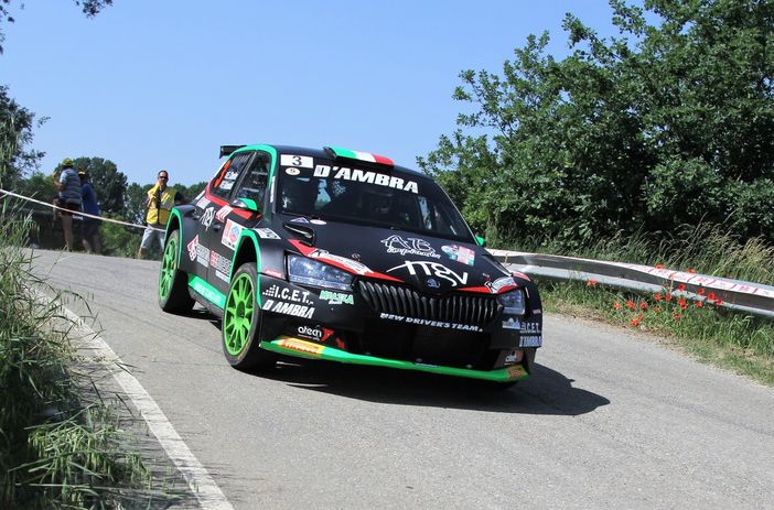 La Skoda Fabia Evo 2 di Chentre e Grimaldi (Foto di Roberto Morello)