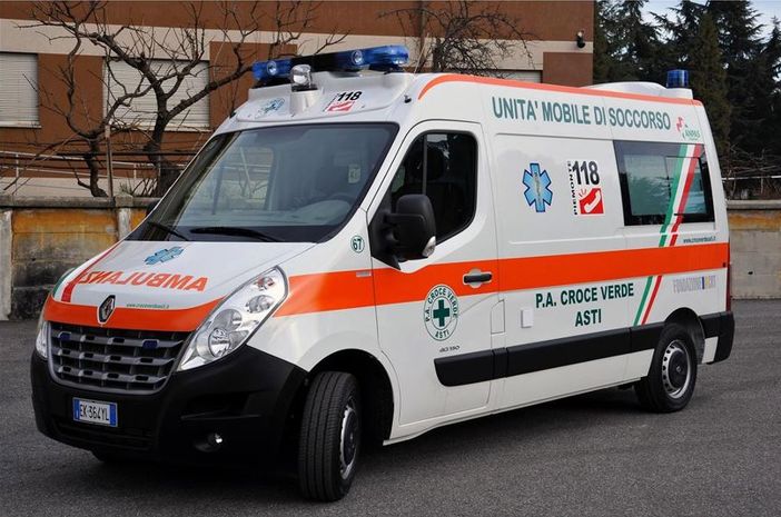 Una delle ambulanze della Croce Verde di Asti
