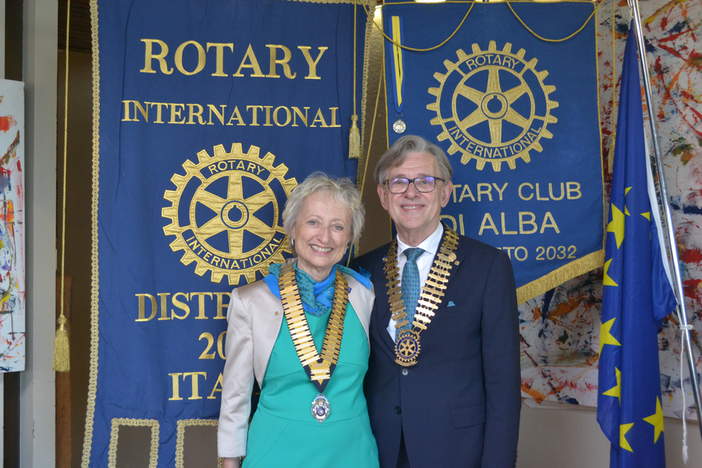 Luigi Gentile con la presidente Arata Luigi Gentile con la presidente Arata