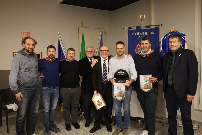 Il gruppo degli ospiti con Carlo Bosticco e Maurizio Nasi