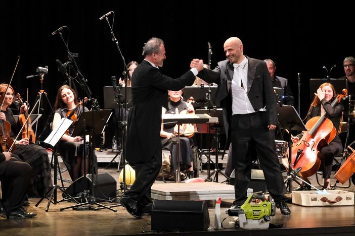 Il maestro Pasini con Raffaello Tullo