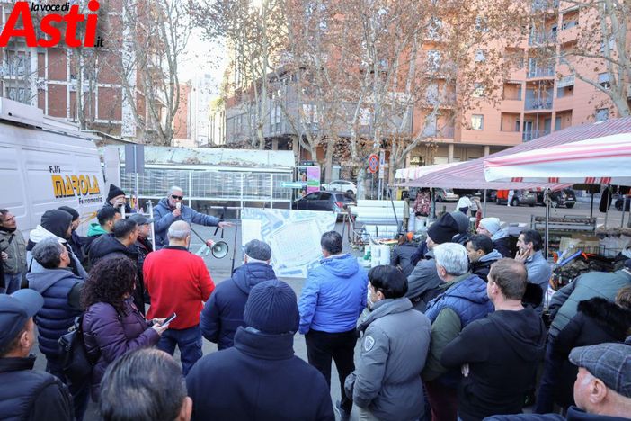 Un'immagine d'archivio di una precedente manifestazione di protesta degli ambulanti