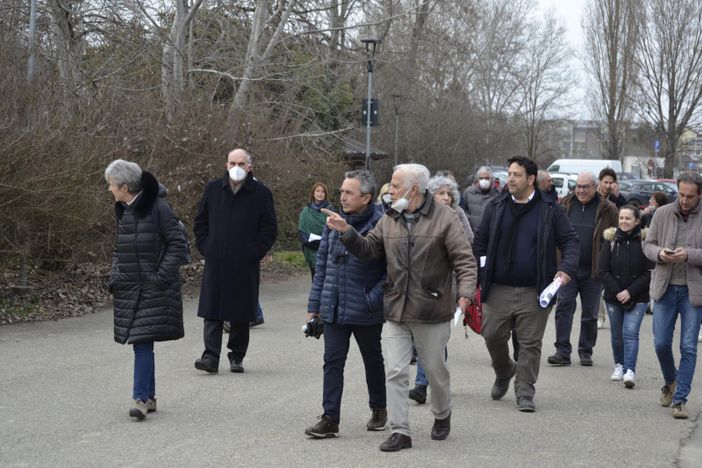 Crivelli e alcuni membri della coalizione durante la visita a Tanaro Crivelli e alcuni membri della coalizione durante la visita a Tanaro