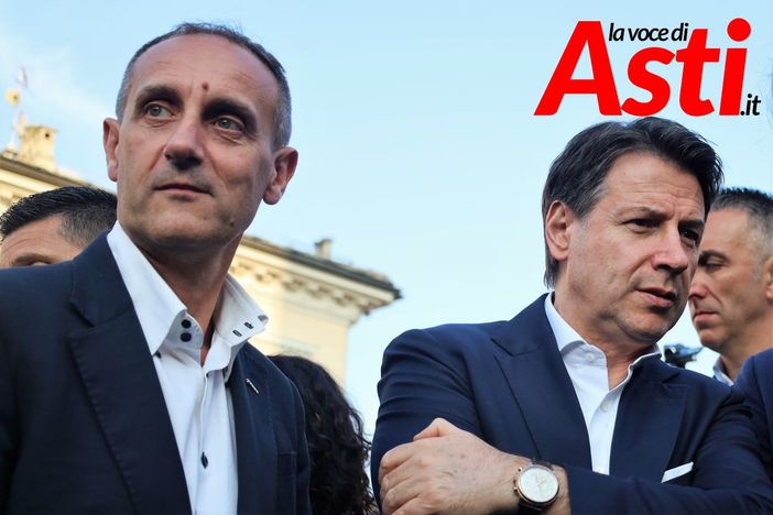 Massimo Cerruti con Giuseppe Conte ad Asti