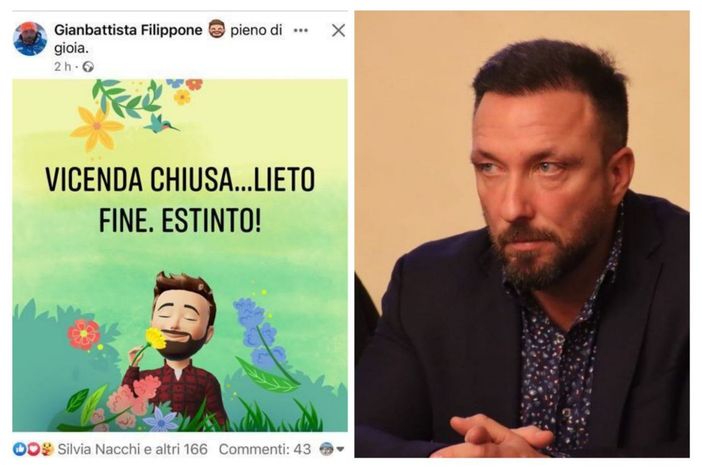 Gianbattista Filippone e il suo post relativo la fine del periodo di messa alla prova
