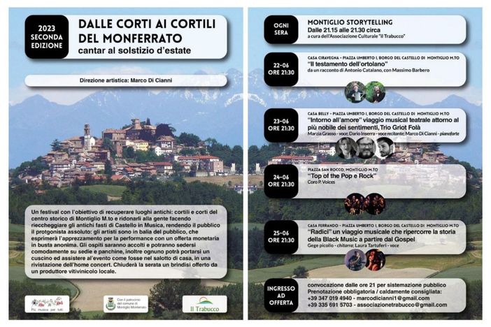 Collage fotografico con locandina e programma della rassegna Collage fotografico con locandina e programma della rassegna