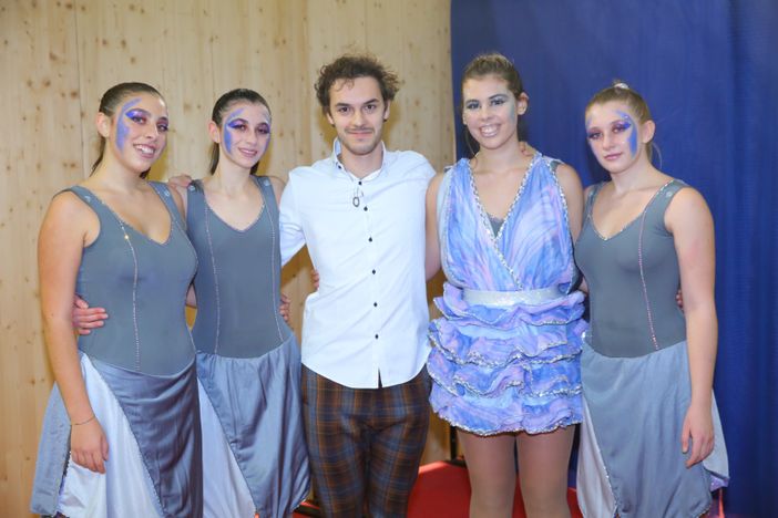 Il Quartetto Euphorie con l'allenatore Federico Trento