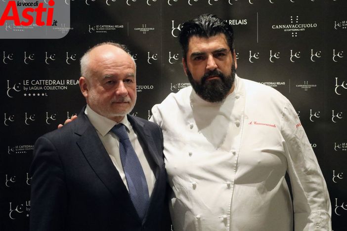 Antonino Cannavacciuolo con Livio Negro titolare del resort (MerfePhoto)