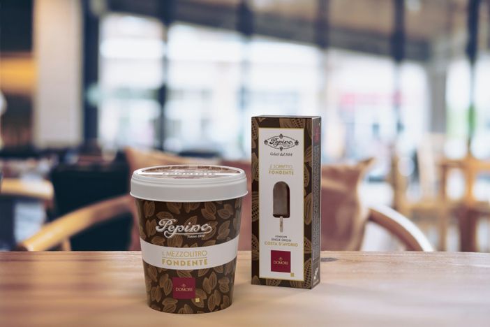 Gelati Pepino e Domori,  la passione per il cioccolato non ha fine nel sorbetto al Cioccolato Fondente