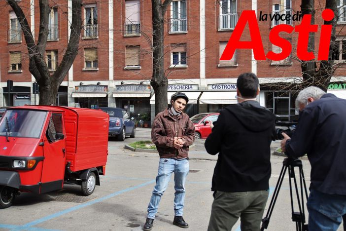 Alessandro Minnella con giornalista e operatore di Euronews