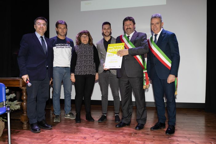 La squadra del Comune di Calliano con Roberto Cerrato e il sindaco di Fubine