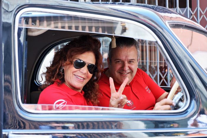 L'assessore Origlia e la pilota Prisca Taruffi