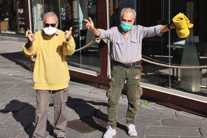 I gemelli Bugnano in una foto del 3 maggio 2020. Ph Merfephoto