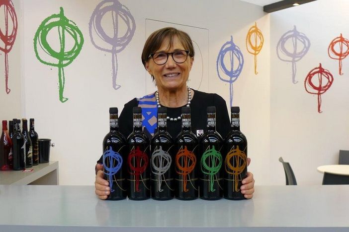 Mariuccia Borio con il Passum edizione 40 vendemmie