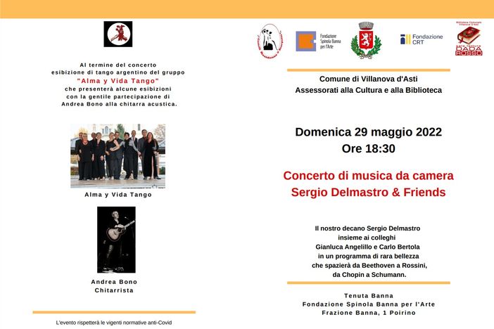 Alla Fondazione Spinola Banna, un concerto per aiutare la Chiesa di San Martino di Villanova d'Asti Alla Fondazione Spinola Banna, un concerto per aiutare la Chiesa di San Martino di Villanova d'Asti
