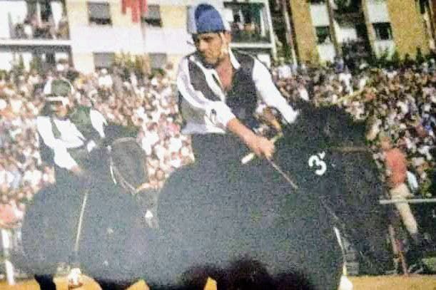 Pigliaru ritratto in uno scatto dell'edizione 1977, quando si classificò secondo difendendo i colori di Costigliole d'Asti