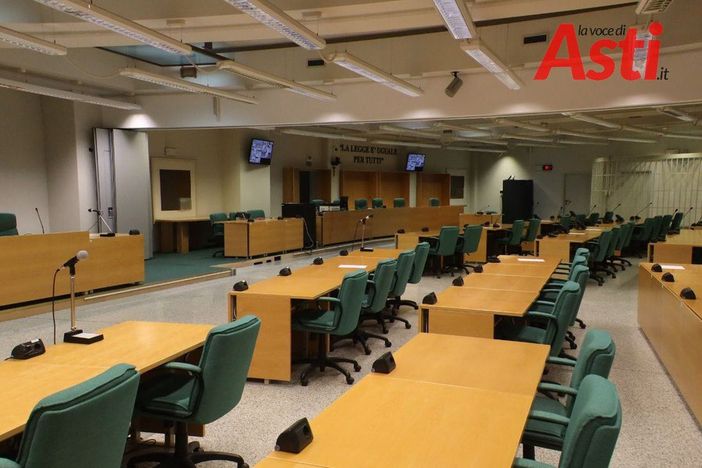 La maxi aula del tribunale di Asti che ha ospitato il processo in questi mesi La maxi aula del tribunale di Asti che ha ospitato il processo in questi mesi