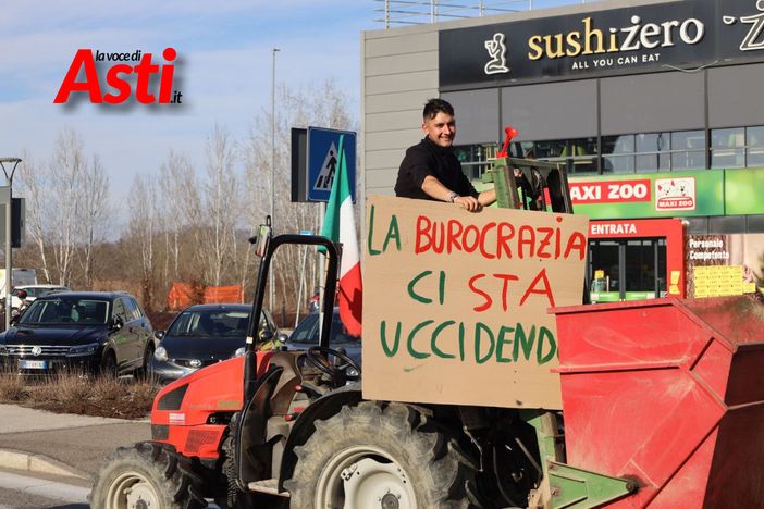 La protesta dei trattori ad Asti (Merphefoto)