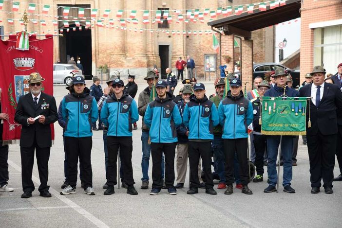 (credit Silvio Raviola): I ragazzi della Sezione ANA di Asti che hanno partecipato al Campo Scuola ANA Nazionale 2025