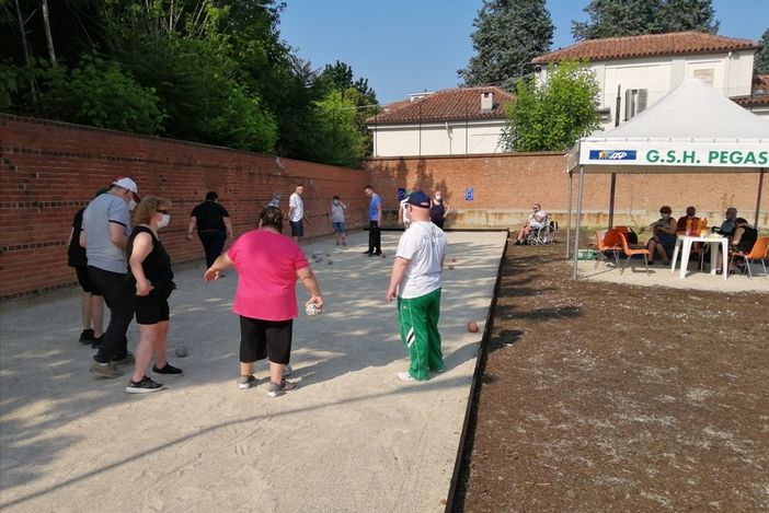 Ragazzi seguiti dal GSH Pegaso su campi da bocce
