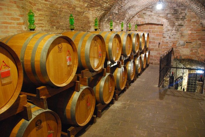 Una cantina vinicola