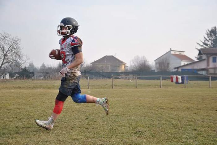 L'astigiano Alessandro Marino degli Alfieri Aft, durante un'azione di gioco