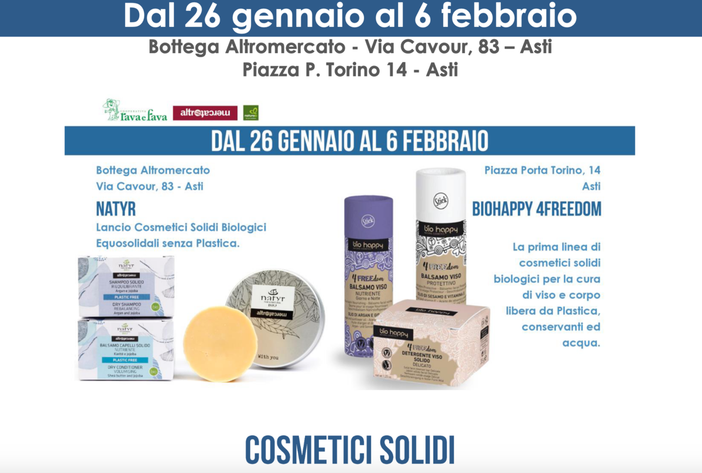Da mercoledì in casa Rava e Fava giornate dedicate ai nuovi cosmetici solidi Da mercoledì in casa Rava e Fava giornate dedicate ai nuovi cosmetici solidi