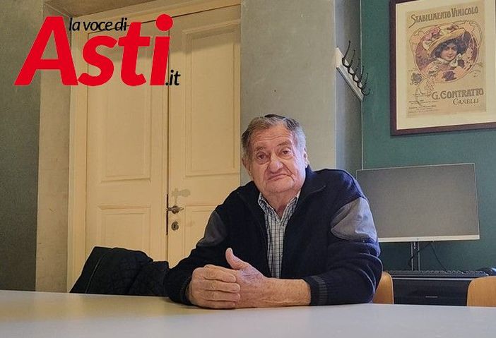 Giancarlo Benedetti, rettore del Comitato Palio di Canelli e presidente della Pro loco, ritratto nel corso dell'incontro