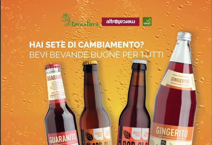 La locandina della promozione sulle bevande Altromercato