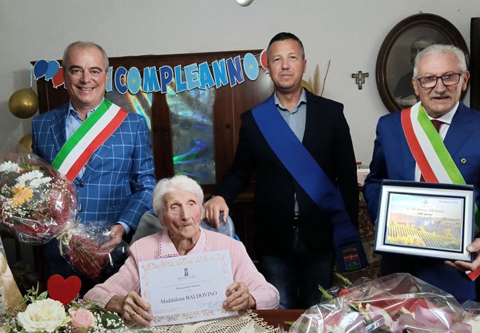 Maddalena Baldovino, cent'anni di vita tra campagna, libri e amore per la famiglia