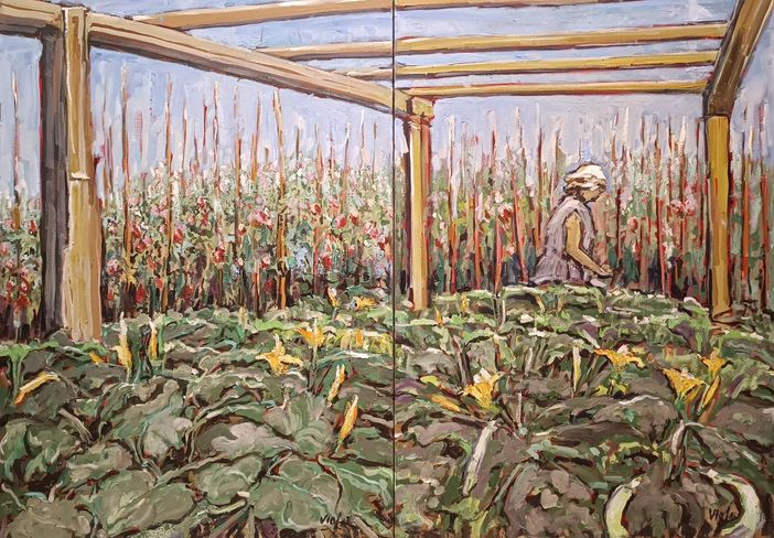 Alcuni lavori in esposizione