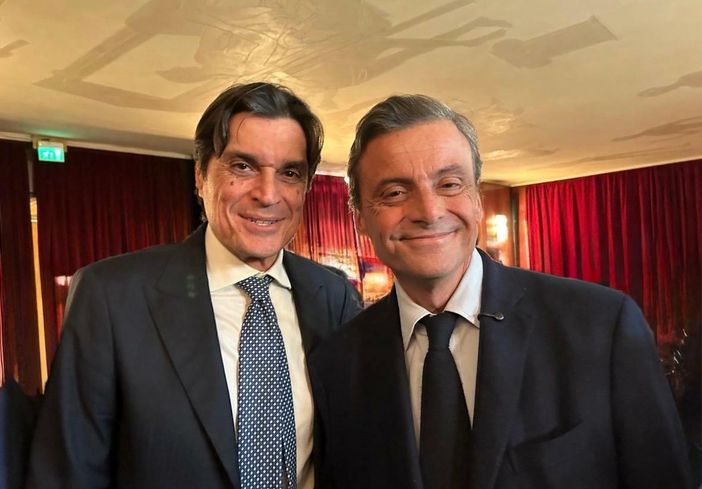 Mario Bovino e il leader di Azione Carlo Calenda