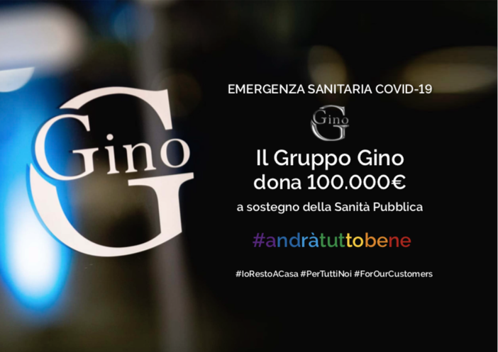 Il gruppo “Gino Spa” dona 100.000 euro per supportare la sanità piemontese