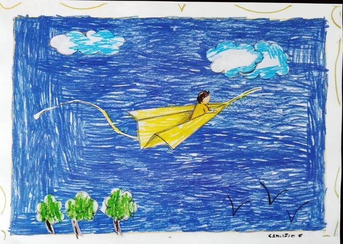 Disegni sulla libertà realizzzati bambini di Villafranca d'Asti