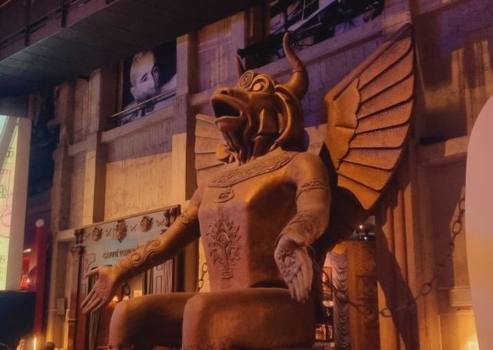 La statua del dio Moloch, utilizzata in una delle scene più memorabili di Cabiria, oggi elemento iconico del Museo del Cinema di Torino