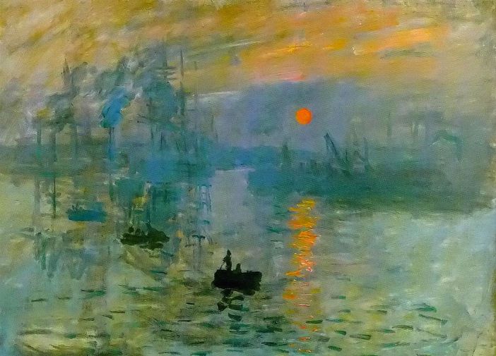 "Impression, soleil levant", opera di Monet, oggi esposta presso il Musée Marmottan Monet di Parigi, che ha ispirato il nome della corrente pittorica "Impression, soleil levant", opera di Monet, oggi esposta presso il Musée Marmottan Monet di Parigi, che ha ispirato il nome della corrente pittorica