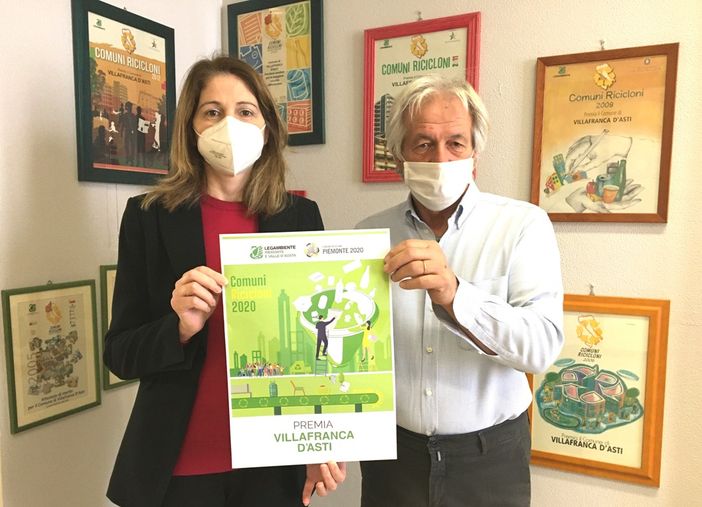 Anna Macchia, sindaco di Villafranca d'Asti, e l'assessore Antonio Accasto